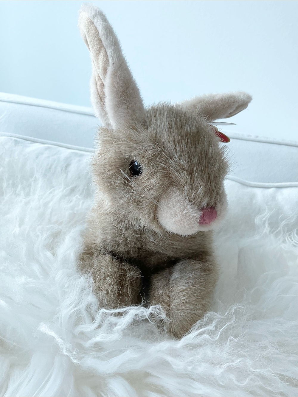 Ty Buttons Bunny Rabbit 10” Plush 1997 Beanie Classic NWT
